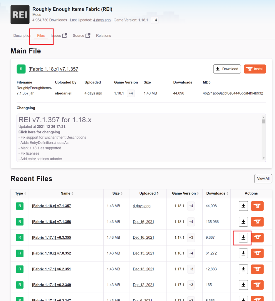 マイクラ攻略 最新版 1 18 1 19 で使えるレシピが確認できるmod Rei Roughly Enough Items のfabric版の概要 使い方 遊び方 と導入方法 入れ方 ダウンロード インストール 親子ではじめるマインクラフト