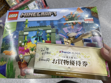 ヤマダ電機の株主優待券を使ってマイクラのレゴを買ってみました。